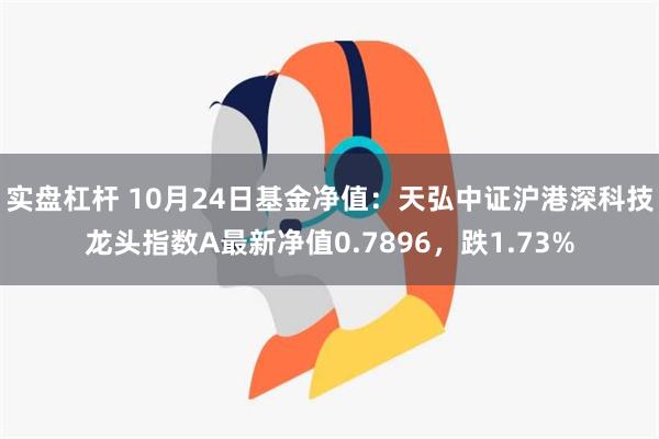 实盘杠杆 10月24日基金净值：天弘中证沪港深科技龙头指数A最新净值0.7896，跌1.73%